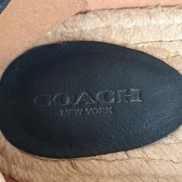 Coach Black Leather Slip On Shoes - Picture 3 of 12